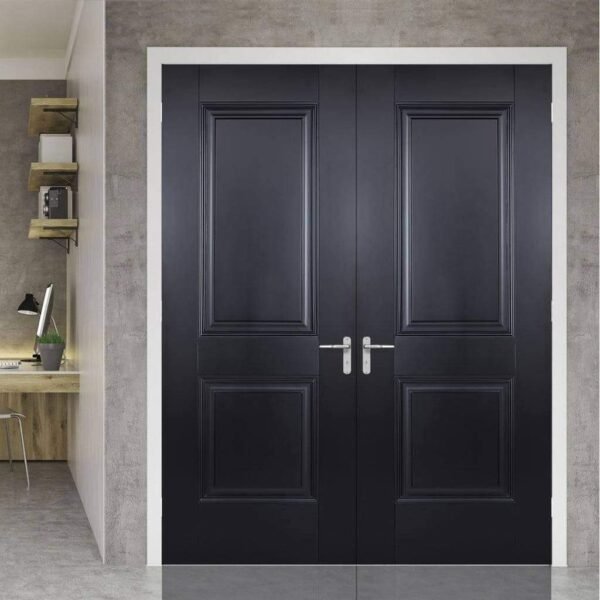 Arnhem Black Primed 2 Panel Interior Door – All Sizes