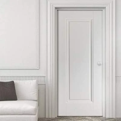 Eindhoven White Primed 1 Panel Interior Fire Door FD30 – All Sizes