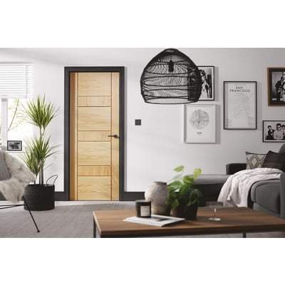 Oak Edmonton Pre-Finished Flush Internal Fire Door FD30 – All Sizes