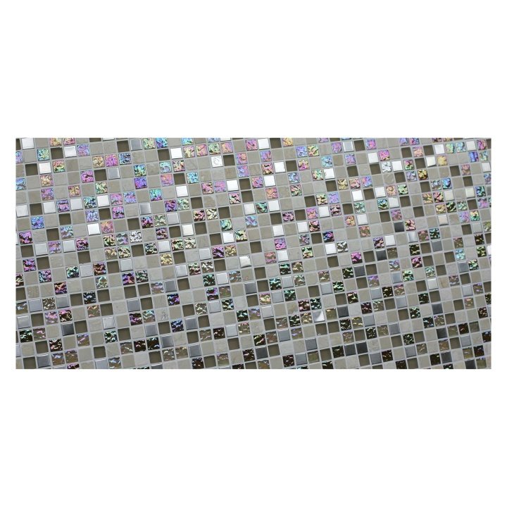 Athens Travertino Glass Mosaic Wall Tile 300 x 300mm