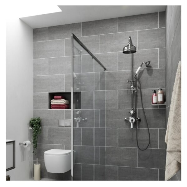 Grunge Matt Grey Porcelain Floor & Wall Tile 300 x 600mm