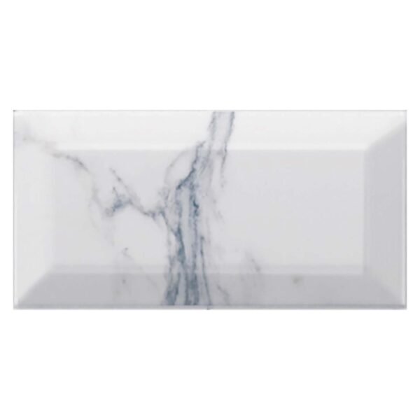 Metro Gloss Calacatta Ceramic Wall Tile 100 x 200mm