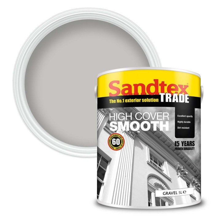 Sandtex High Cover Smooth Masonry Paint Gravel 5L