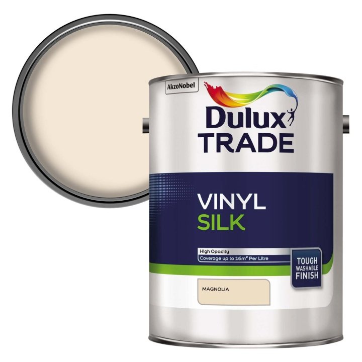 Dulux Trade Vinyl Silk Emulsion Magnolia 5L