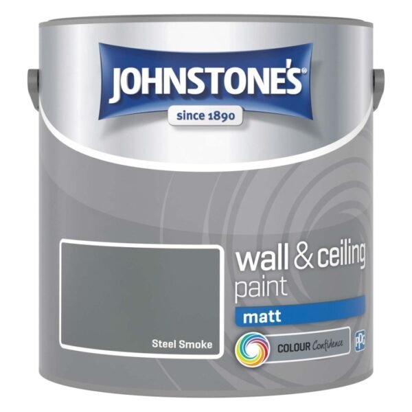 Johnstone’s Vinyl Matt Emulsion Steel Smoke 2.5L