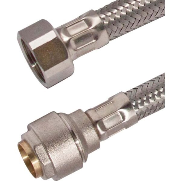 Flexible Tap Connector 22mm x ¾” x 300mm Pushfit Connector