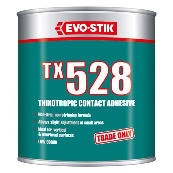 EVO-STIK TX528 Thixotropic Contact Adhesive 1ltr – Amber